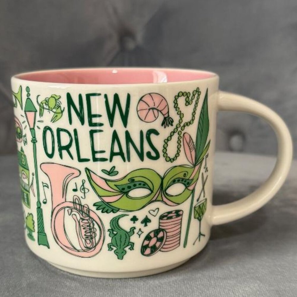 Starbucks New Orleans Been There Series Ceramic Coffee Mug, 14 Oz